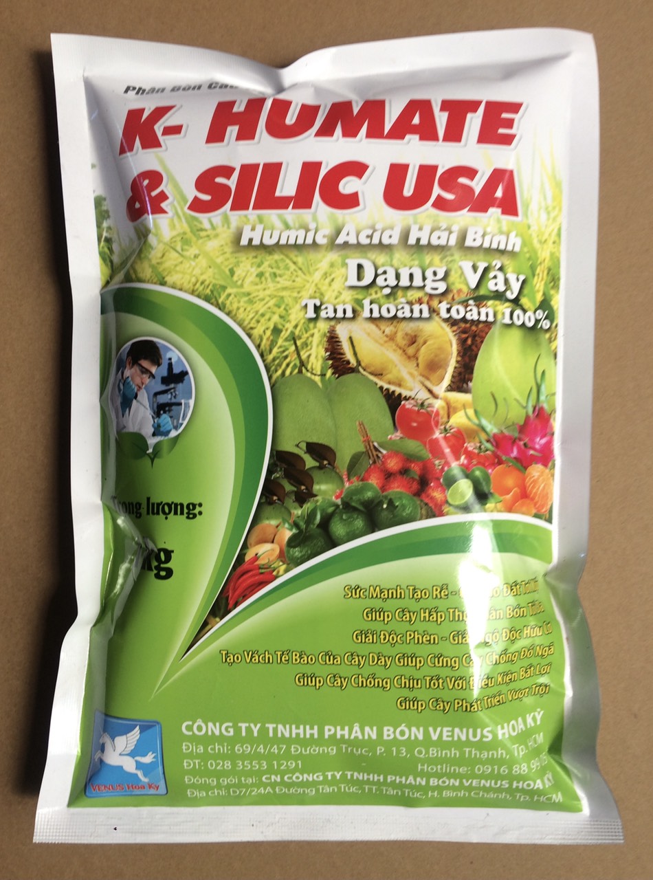 K-Humate &amp; Silic bao 1kg - Phân bón Venus Hoa Kỳ, cải tạo đất, giúp cây ra rễ mạnh