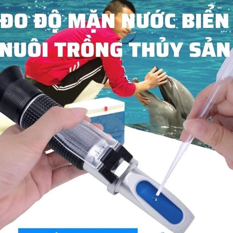 Máy Đo Độ Mặn Nước biển muối thực phẩm bể cá bút khúc xạ kế quang học dụng cụ thiết bị ống nhiệt kế kiểm tra giá rẻ