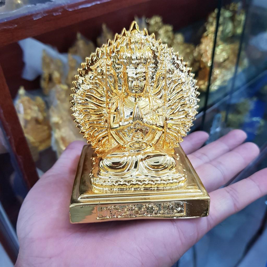 Tượng Thiên thủ thiên nhãn bằng đồng si vàng