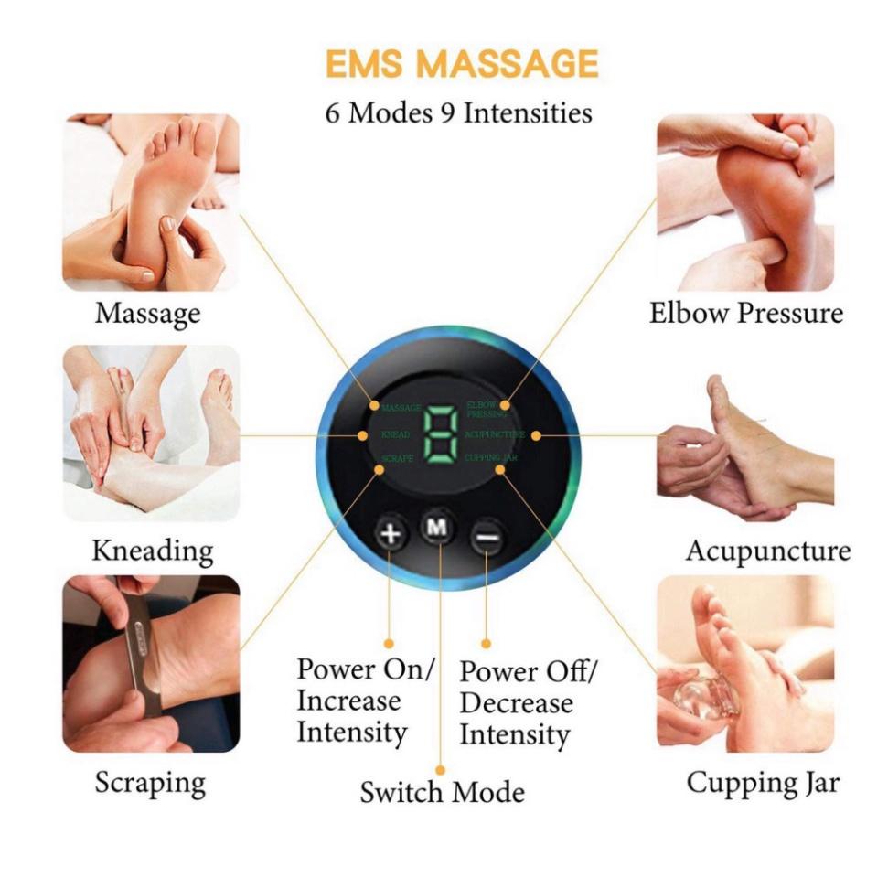 Máy Massage Chân EMS Giúp Lưu Thông Khí Huyết, Thảm massage chân trị liệu đau mỏi bằng xung điện bảo hành 1 đổi 1 - MXC2
