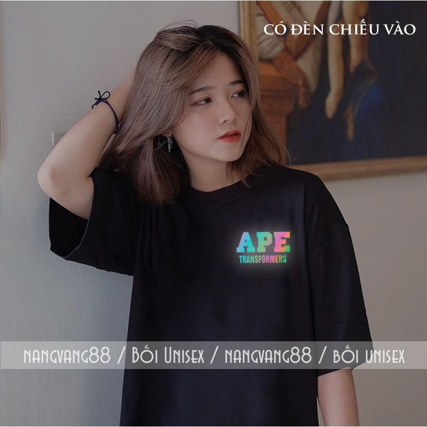 Áo xịn xò Tay lỡ APE TRANFORMER Phản Quang 7 Màu