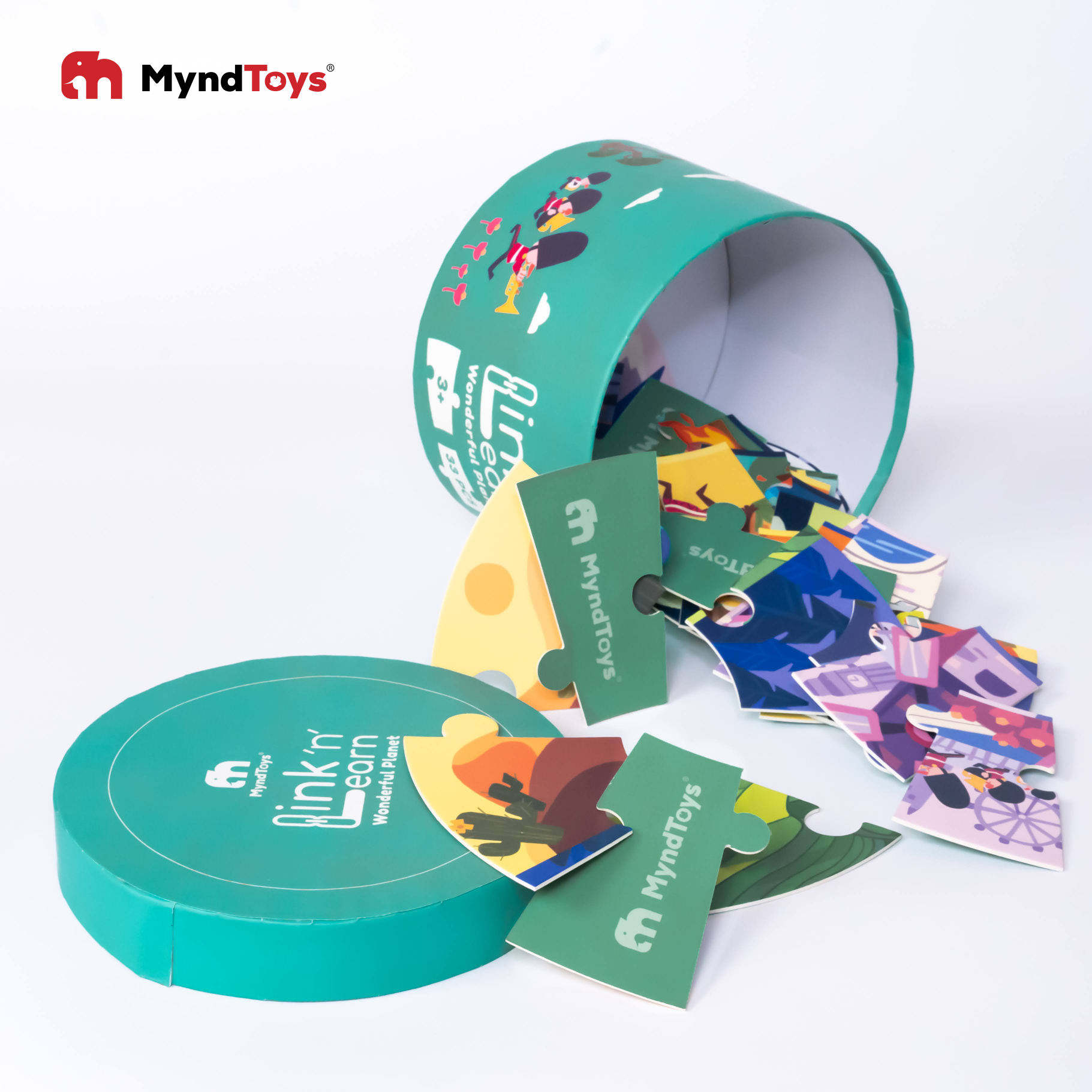 Đồ Chơi Giáo Dục, Bộ Xếp Hình Myndtoys Link ‘n’ Learn - Wonderful Planet - Dành Cho Bé Trên 3 Tuổi