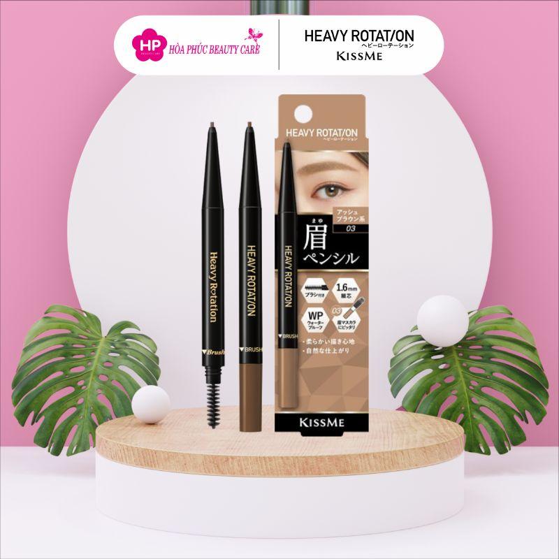 Bút Chì Sáp Kẻ Lông Mày Chống Lem Trôi ,Lõi Siêu Mịn Kissme Heavy Rotation Eyebrow Pencil (0,09g)