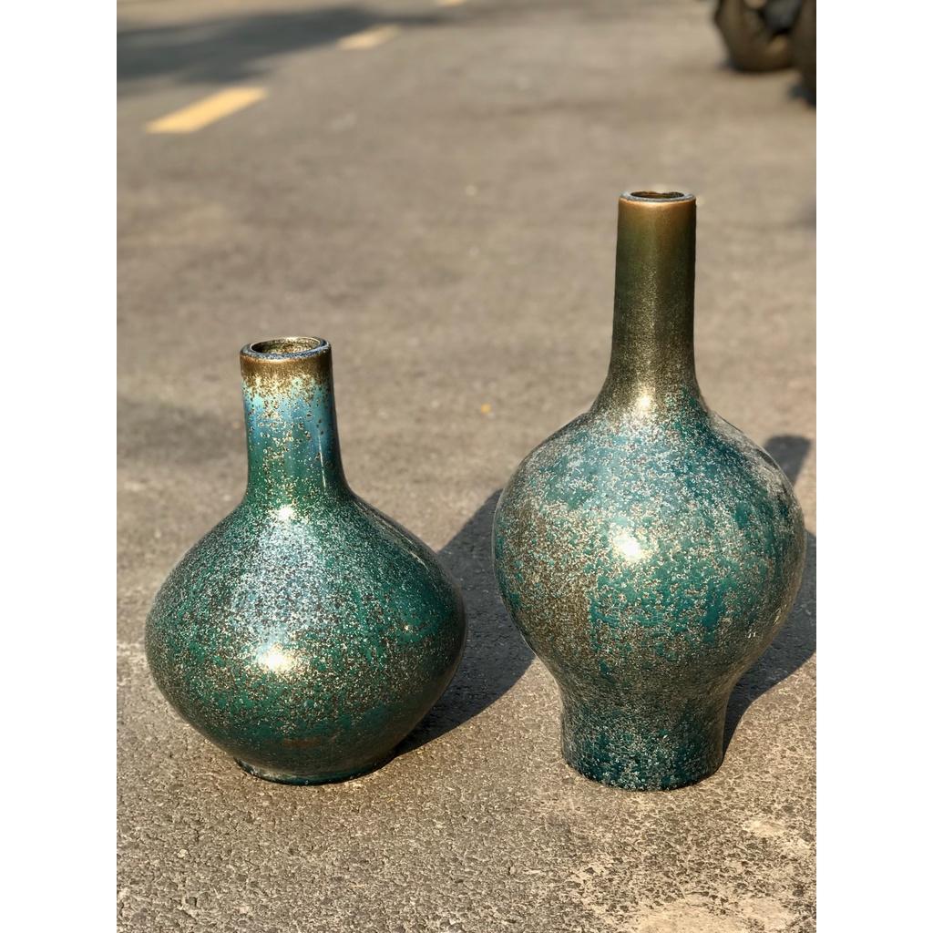 BÌNH HOA GỐM SỨ XUẤT KHẨU TRANG TRÍ DECOR BÌNH CẤM HOA XK16