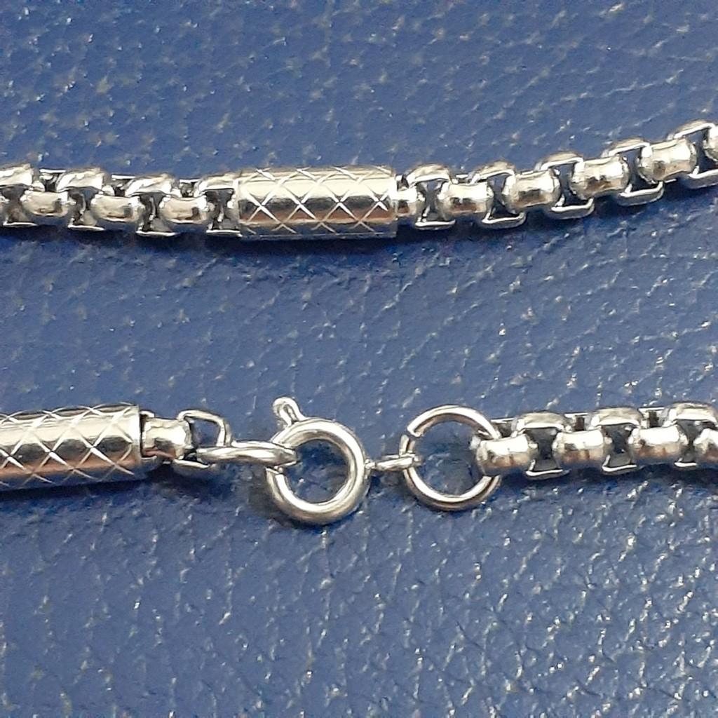 Lắc tay inox cao cấp kiểu bông dừa bọc khoanh cách điệu trắng sáng đẹp, không đen - Phù hợp cho cả nam lẫn nữ