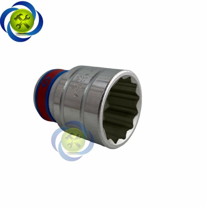 Tuýp 15/16 hệ inch 1/2 Kingtony 433030S loại ngắn 12 cạnh màu trắng 23.81mm