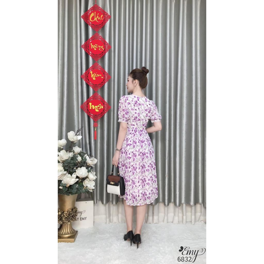 Đầm EMY EM6832 Xoè Dập PLy