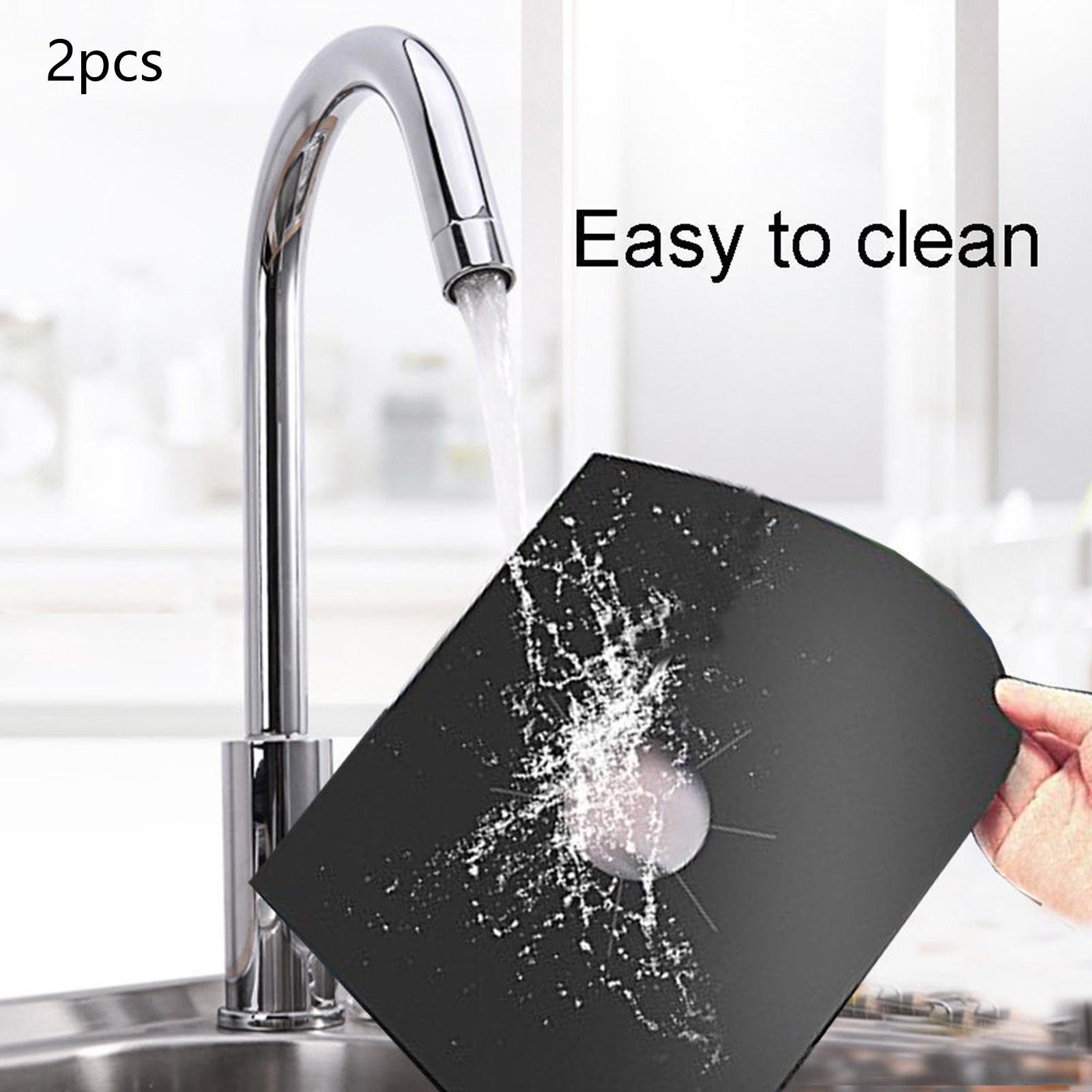 2 Pieces  Burner Covers Easy to Clean Reusable for Cooking Kitchen