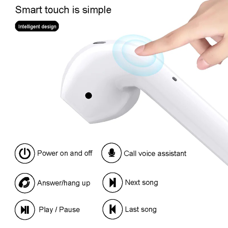 Tai nghe bluetooth True Wireless v5.0 TWS i99 - hộp sạc có màn hình Led hỗ trợ sạc không dây - Hàng nhập khẩu