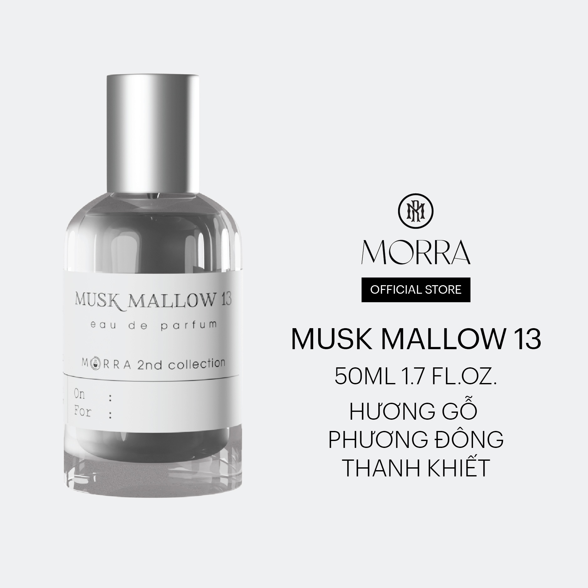 Nước Hoa Nam Nữ Morra Musk Mallow 13 Chai 50ml Nguyên Liệu Nhập Từ Pháp Hương Thơm Thuần Khiết, Tinh Tế, Bí Ẩn 50ml - Dạng Xịt