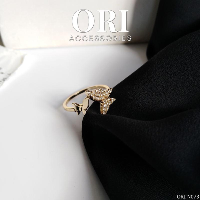 Nhẫn nữ Freesize cánh bướm đính đá Esperanza thời trang ORI ACCESSORIES N073