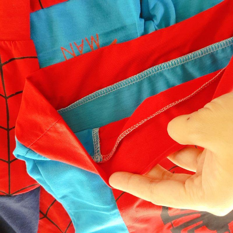 Đồ bộ quần áo bé trai dài tay siêu nhân nhện Spider man chất cotton mát đẹp cho bé 2-5 tuổi