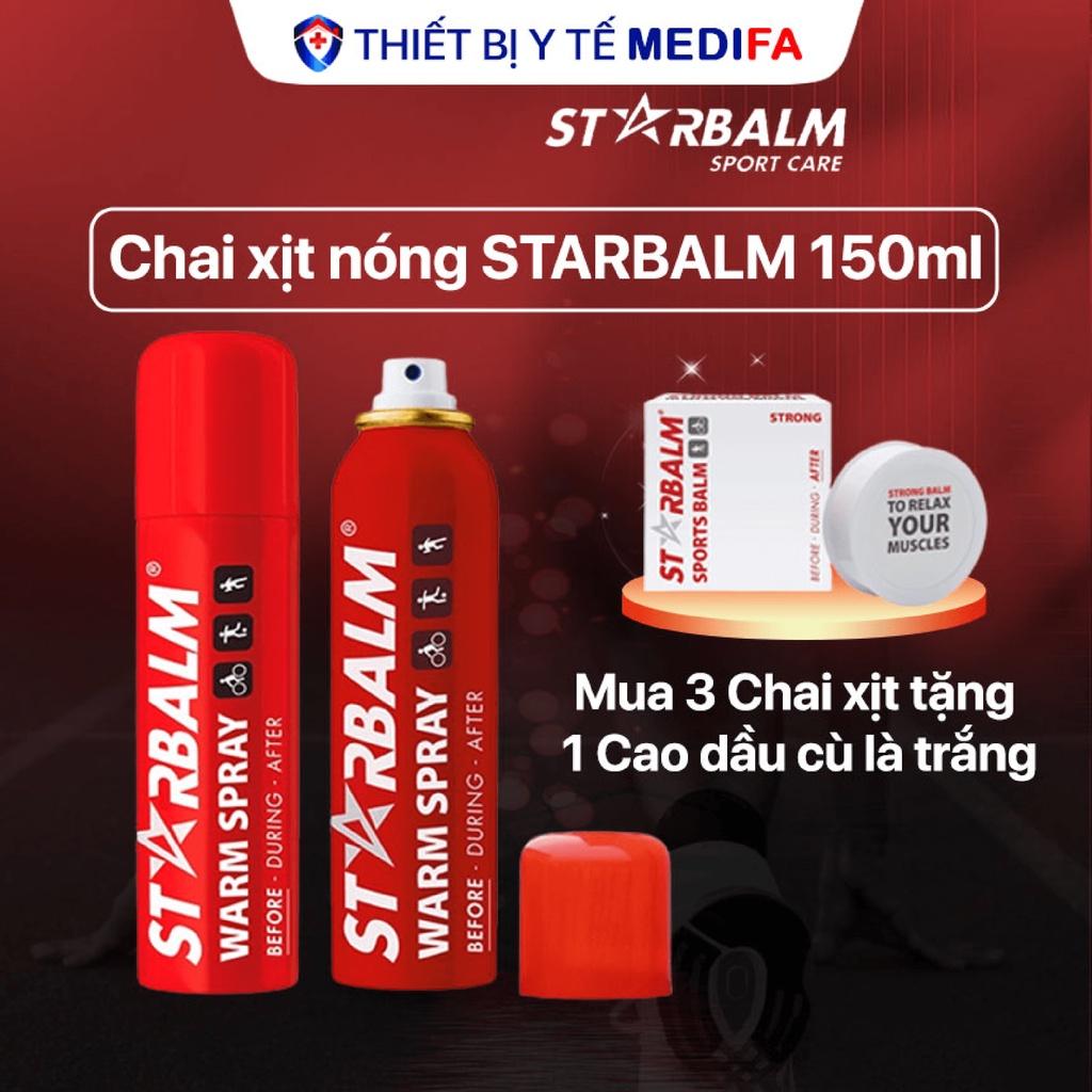 Xịt giảm đau Starbalm làm nóng cơ, hạn chế chấn thương trong thể thao, 150ml, xuất xứ Hà Lan