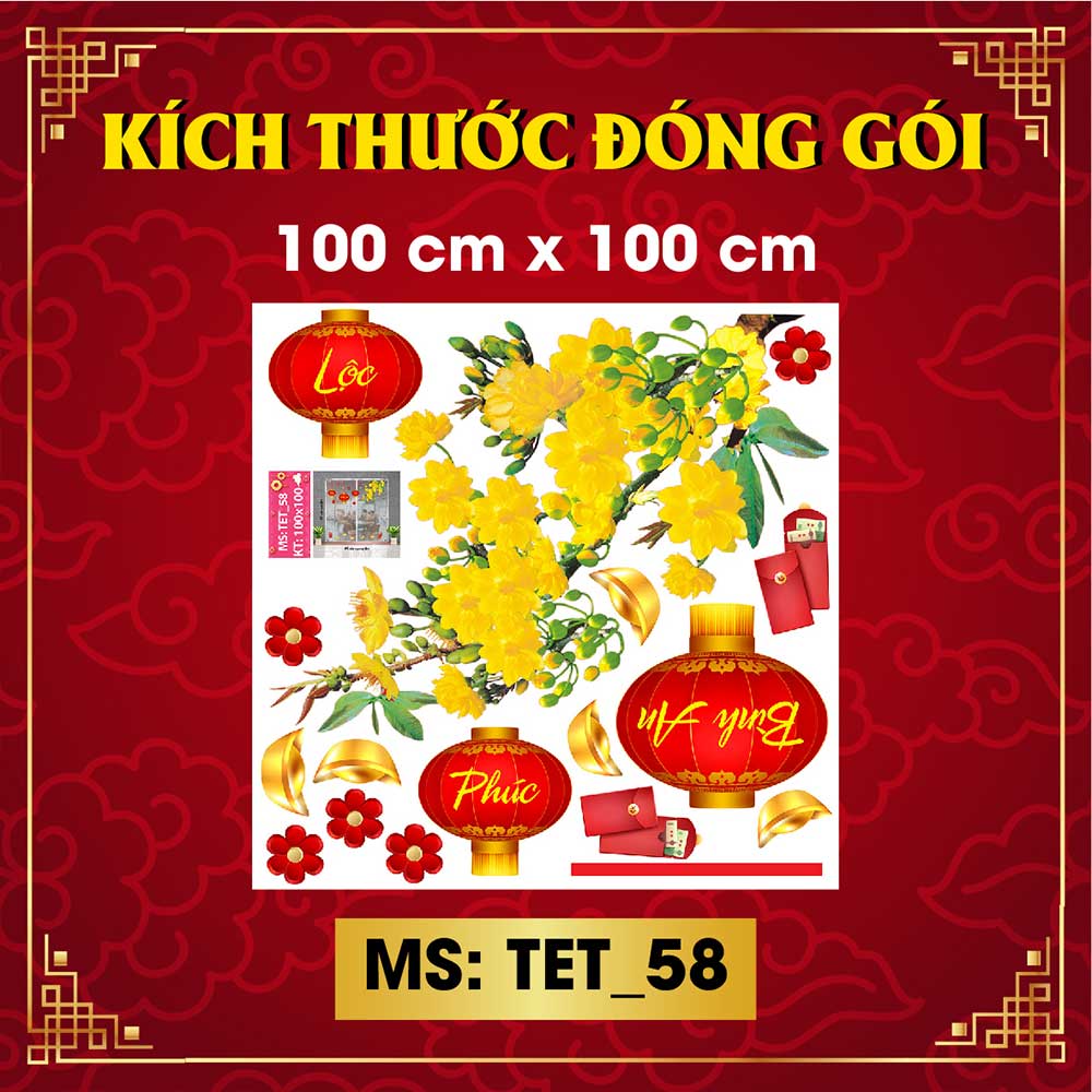 Decal trang trí tết combo số 14