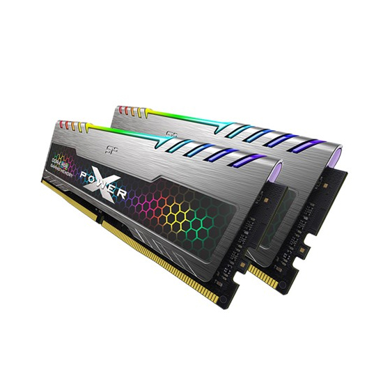 Bộ nhớ RAM PC Silicon Power DDR4 8GB/ 16GB 3200MHz có Tản nhiệt LED RGB - Hàng Chính Hãng