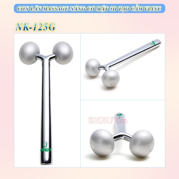 Con lăn massage nâng cơ mặt 3D tạo cằm Vline đặc điểm nổi bật Nikio NK-125G