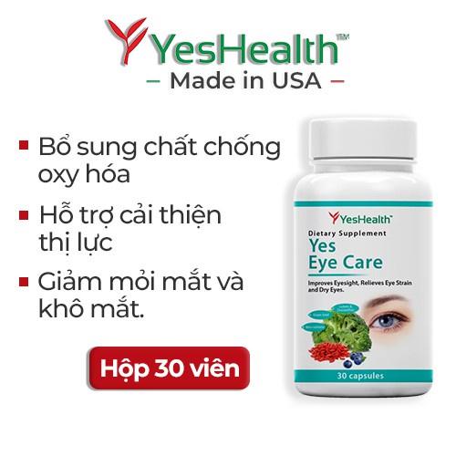 Viên uống bổ mắt Yeshealth Yes Eye Care hỗ trợ bổ sung dưỡng chất làm giảm mỏi mắt khô mắt giúp cải thiện thị lực