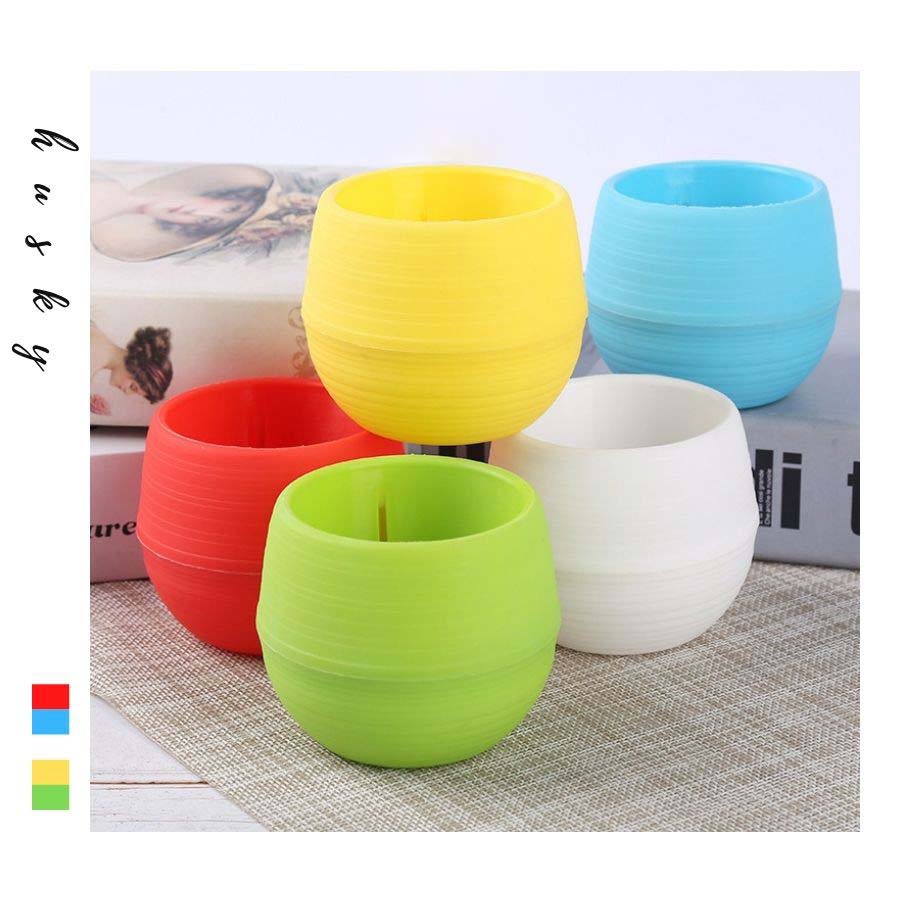 Combo 5 Cái Chậu Trồng Sen Đá Mini Bằng Nhựa Nhiều Màu Sắc Mix