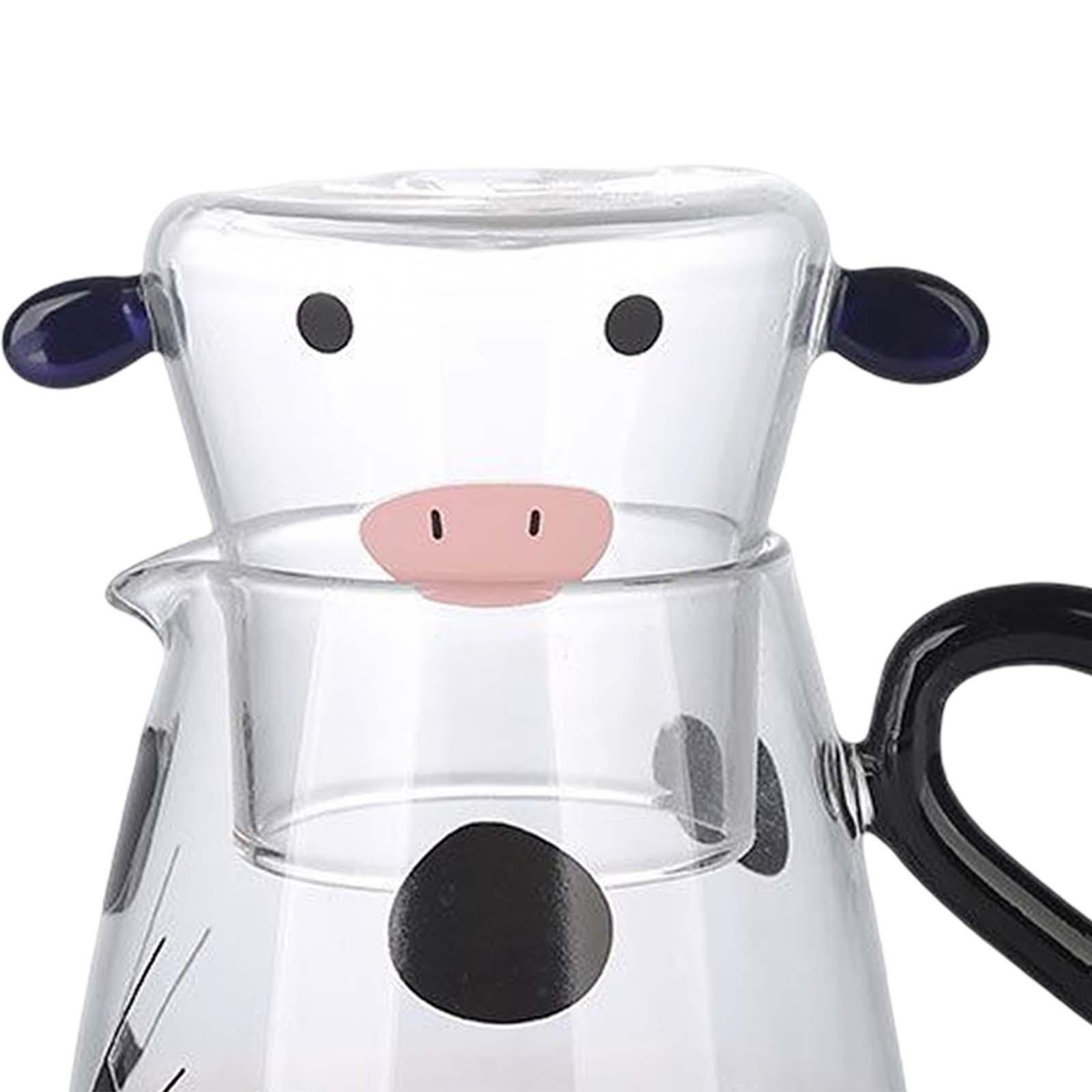 Milk Glass Kettle Cute Coffee Pot Portable for Milk