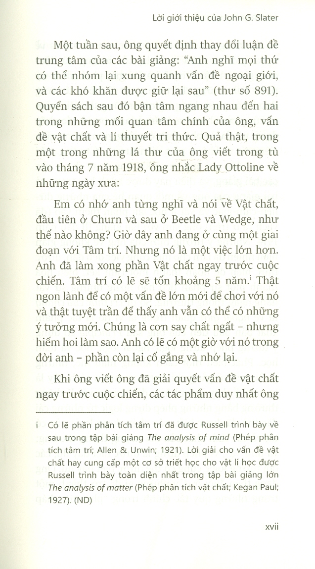 Sách IRED Books - Tri Thức Của Chúng Ta Về Ngoại Giới (Our Knowledge Of The External World)