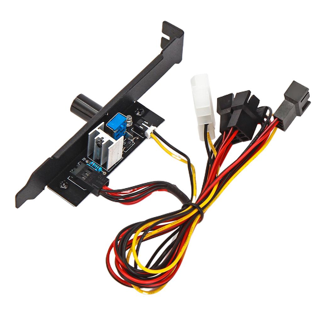 2xCooler Cooling Fan Speed Controller 3 Channels 3pin PC 12V Power PCI Bracket