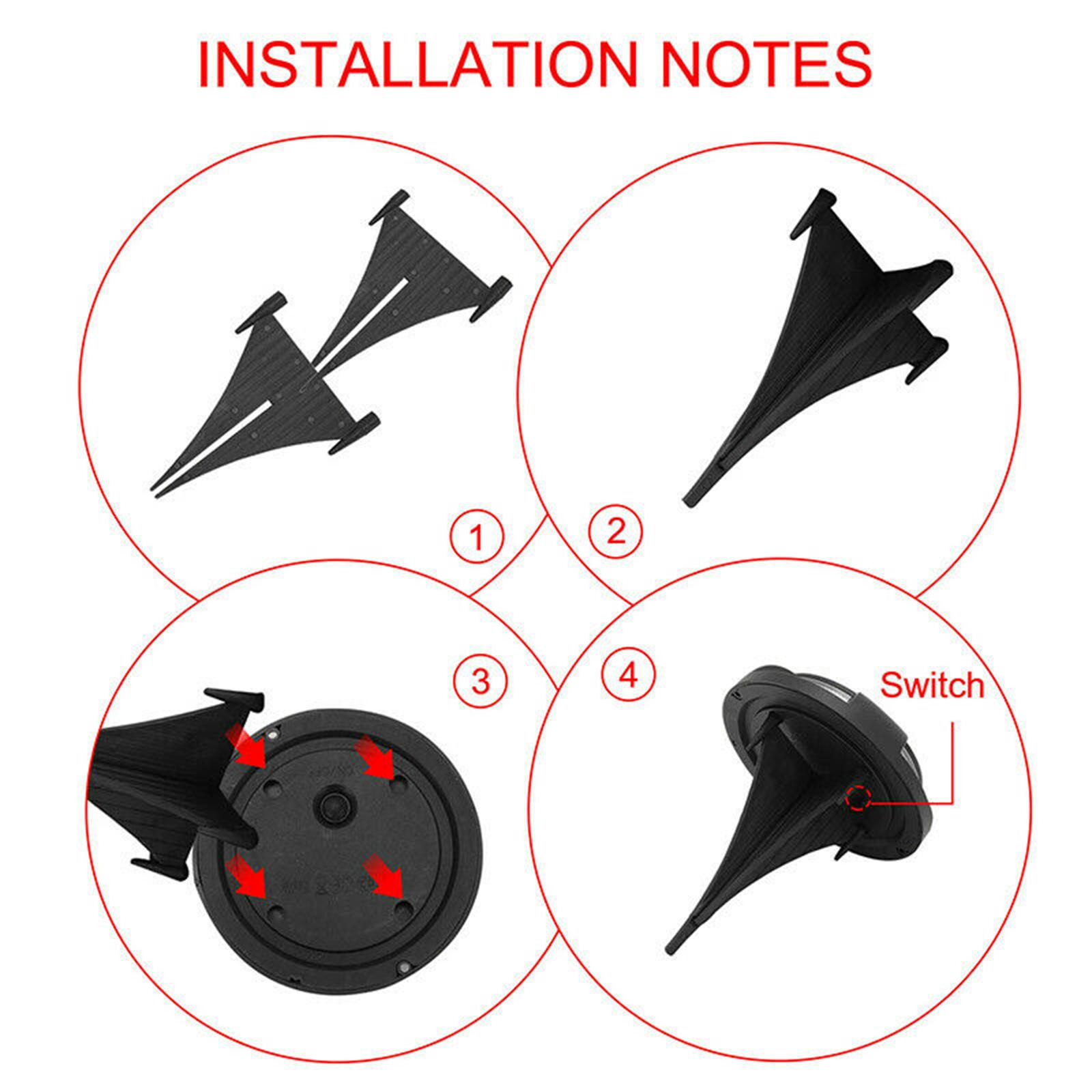 LED Solar Ground Lights Buried Lights Pathway Yard Lawn Lamp