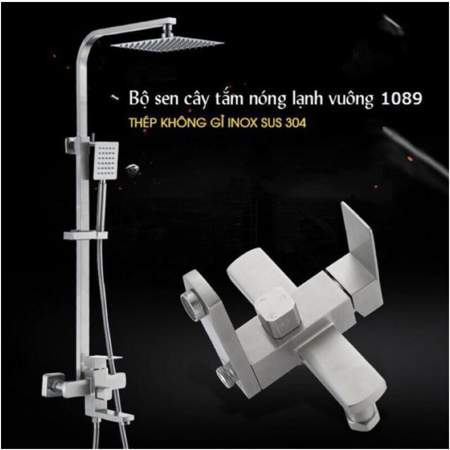 sen tắm đứng vuông nóng lạnh inox 304