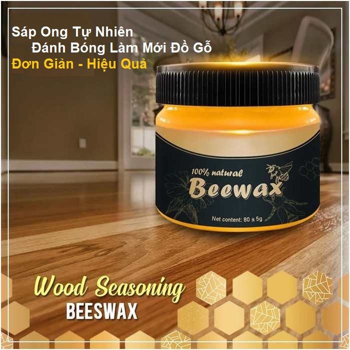 Sáp Ong Beewax Dùng Để Đánh Bóng Sàn Gỗ, Bàn Ghế Gỗ, Đồ Gỗ, Mang Lại Không Gian Sạch Sẽ Bóng Sáng Cho Ngôi Nhà