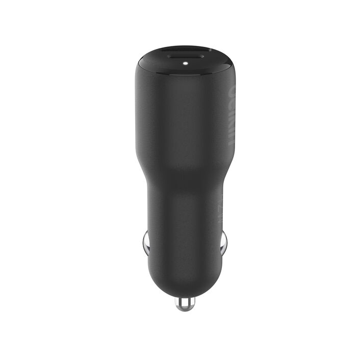 Sạc Ô Tô Hai Cổng 1A1C 42W Belkin BoostCharge CCB005QCBK, PD + Quick Charge, Hàng Chính Hãng