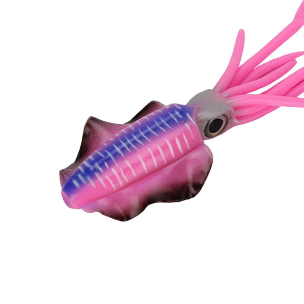 Luminous Soft Artificial Squid Skirt Lure Saltwater Fishing Tackles 15cm