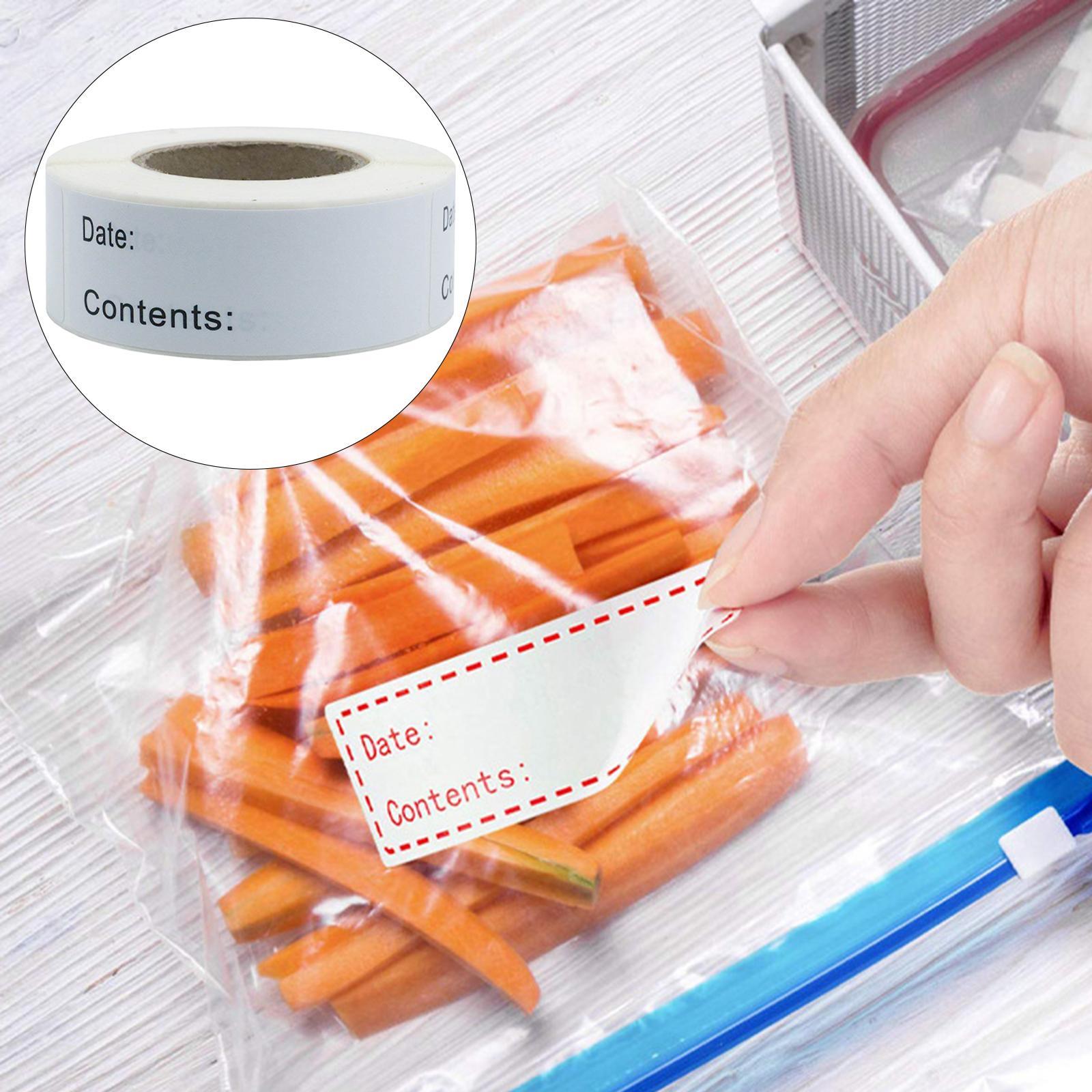 500x Food Storage Stickers Freezer Refrigerator for Restaurant Kitchen