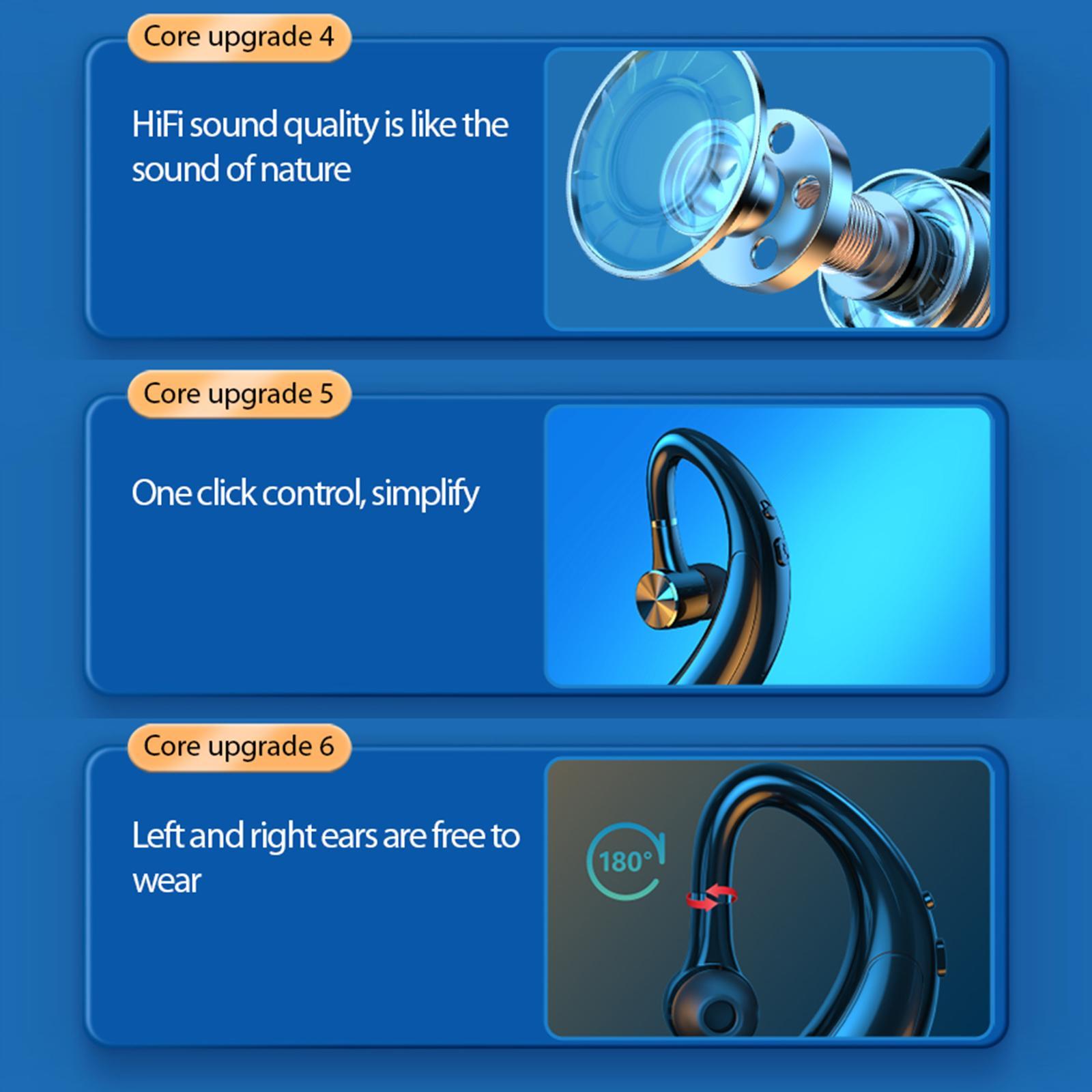 Ear-Hook Bluetooth5.2 Headset Business Earphone  for