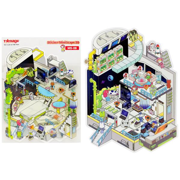 Bộ 30 Sticker MiniScape 3D - Teenage MS-08