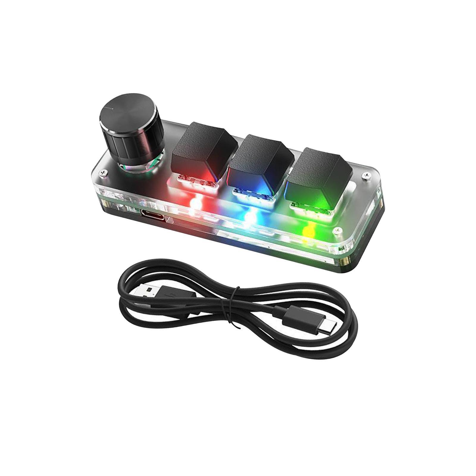 3 Key Mechanical Gaming Keyboard LED RGB Backlit  Programming for PC