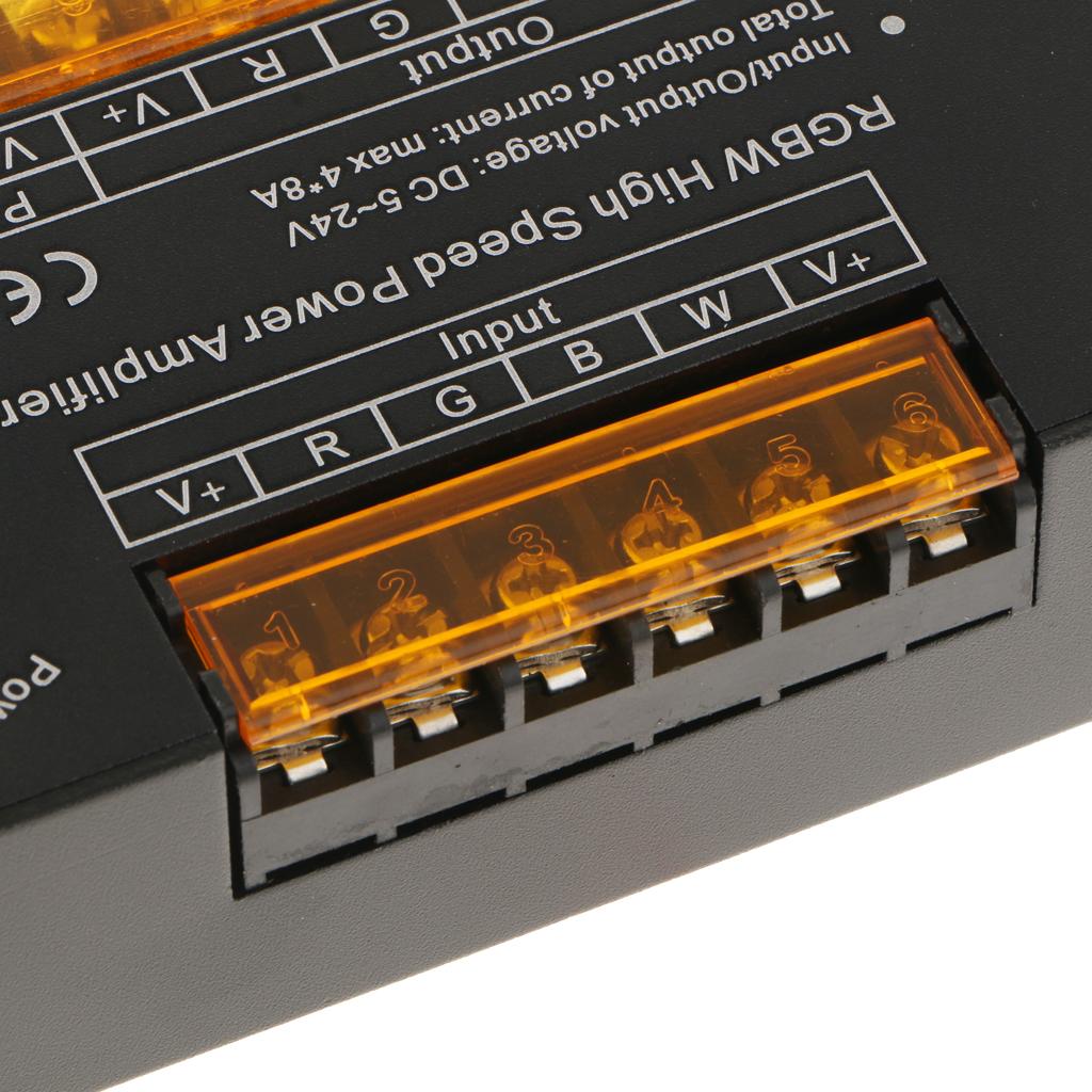 RGBW Amplifier Module LED Dimmer Controller for LED Strip Ribbon Light Lamps, DC 5V~24V, 32A