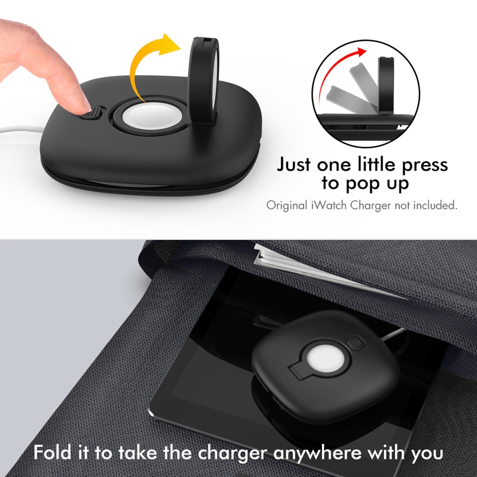 Smart Watch Charger Stand Universal Antislip Nightstand Mode Charging Base Holder Charging Dock Stand Designed for 4 3 2 1 Series Travel