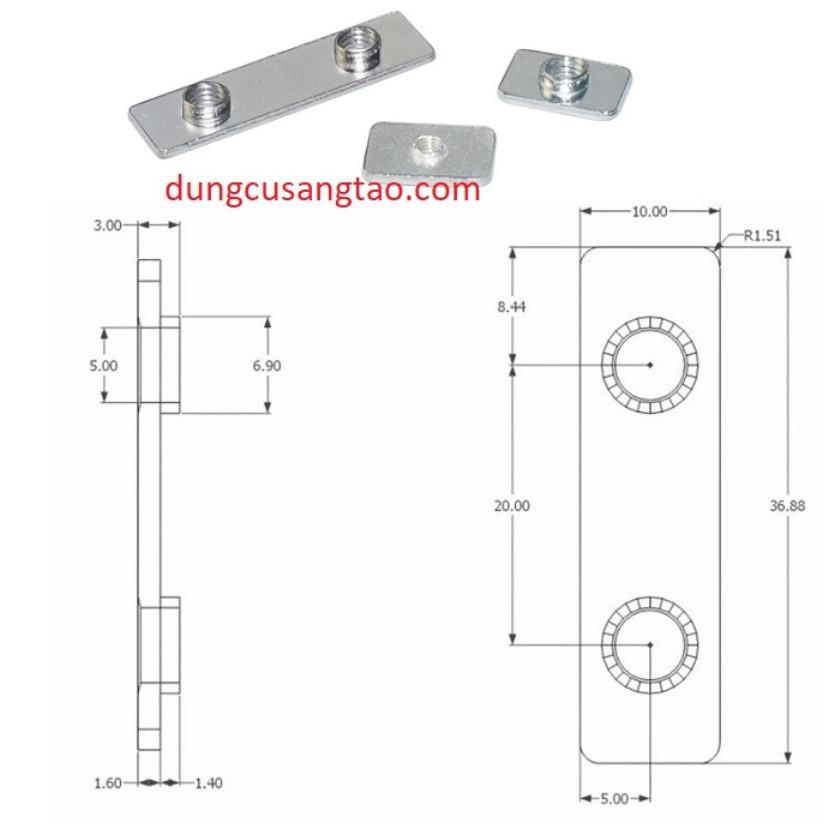 Ốc Slider Plate V slot (2020 / 2040)