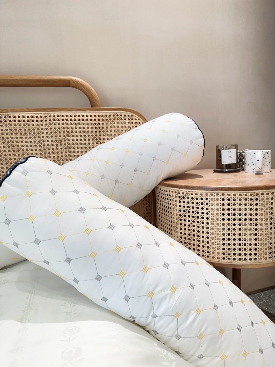 Ruột gối ôm trần trám LIDACO bông tự nhiên vải cotton 100% kích thước 35x100cm
