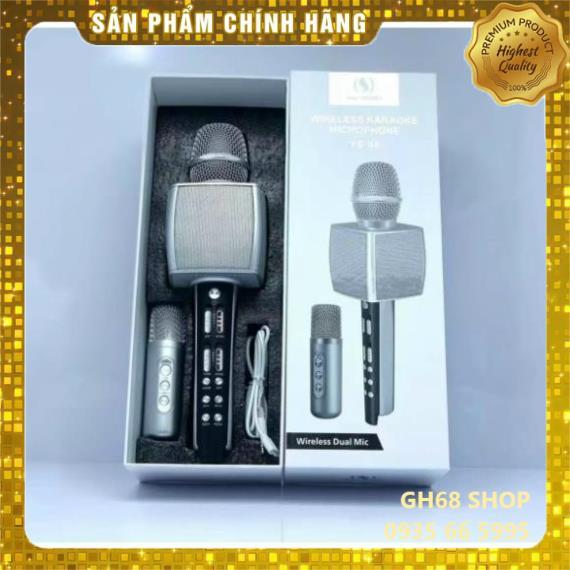 Loa mic bluetooth YS98 là dòng Micro Karaoke Bluetooth cao cấp tích hợp loa Bass không dây-Kèm 1 Mic hát song ca