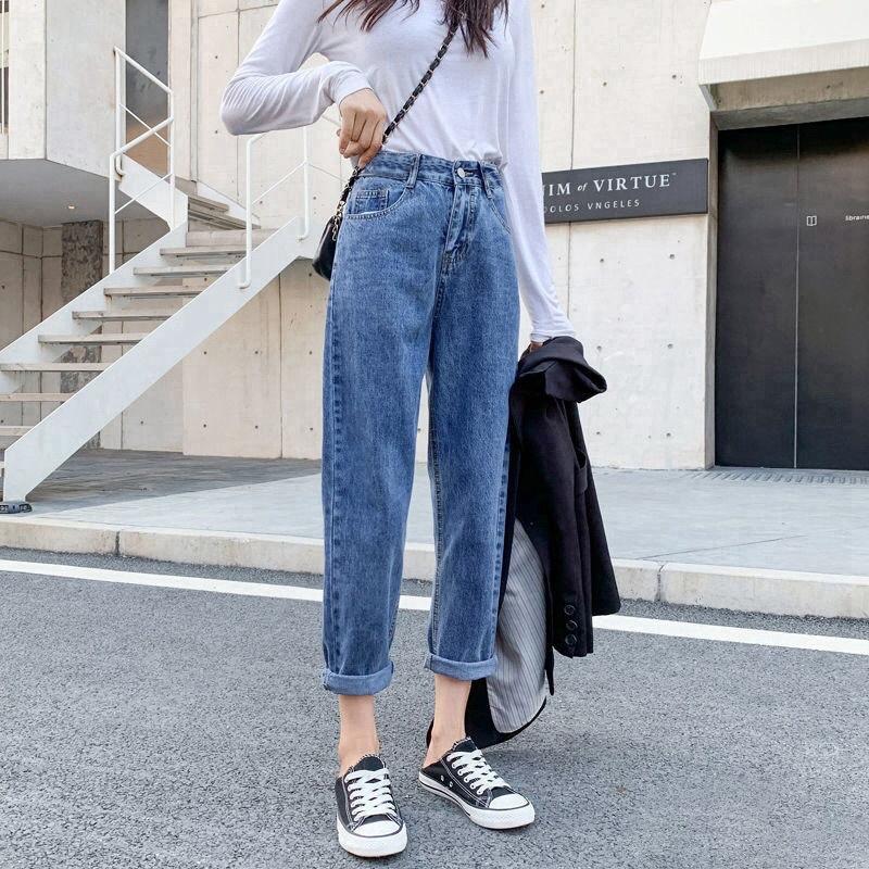 Quần jeans nữ dáng baggy hàng Quảng Châu mới 2022