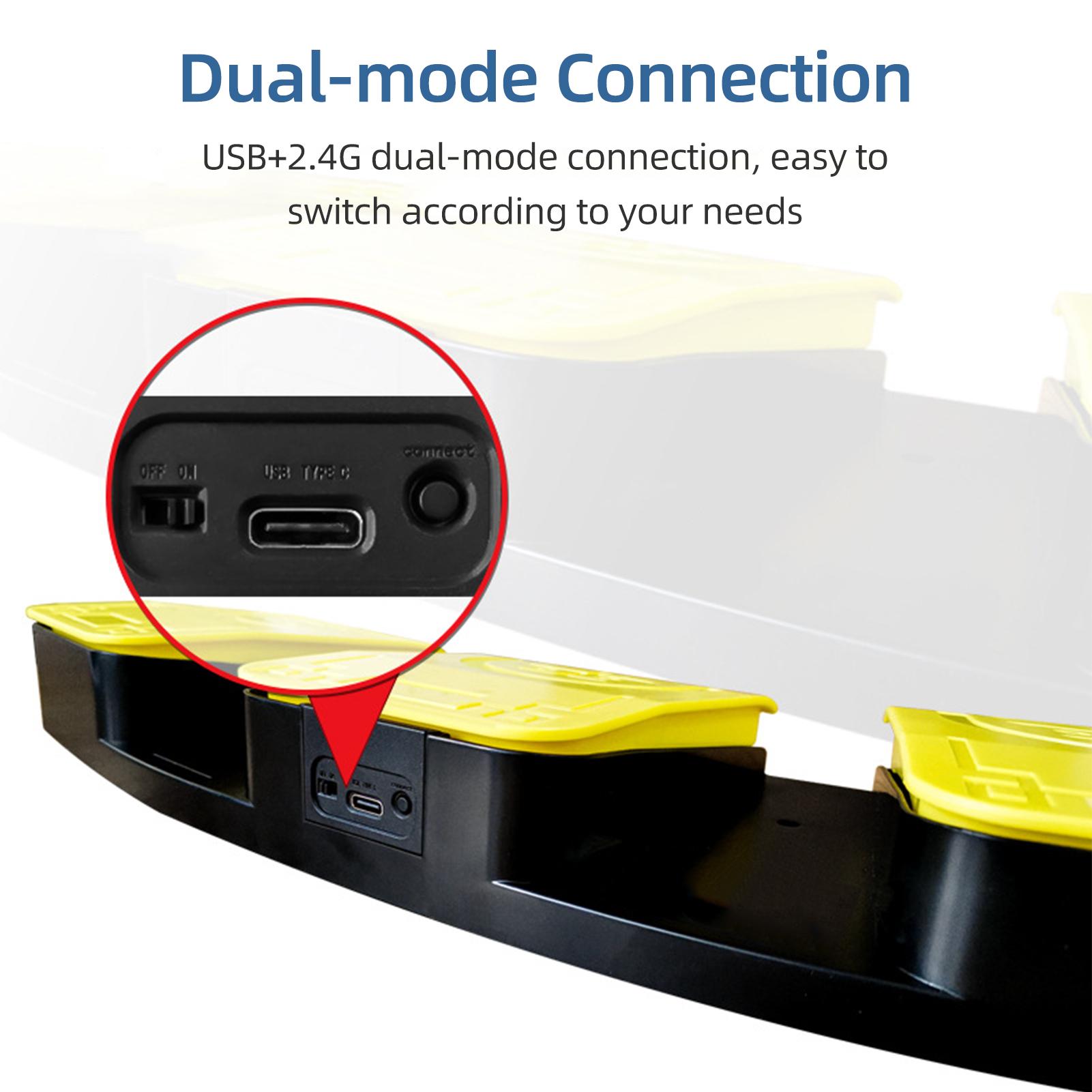 FS20G Triple Foot Switch Multifunctional Customized Foot Pedal USB+2.4G Dual-mode Connection Mechanical Switch Wide Application