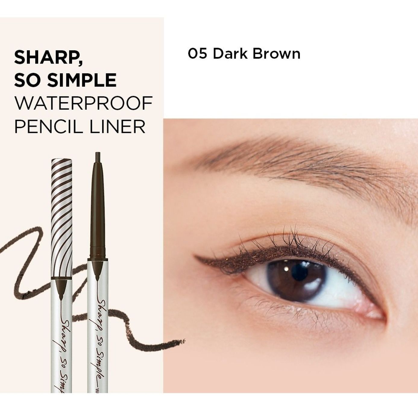 Chì Kẻ Mắt Clio Sharp, So Simple Waterproof Pencil Liner 0.14g