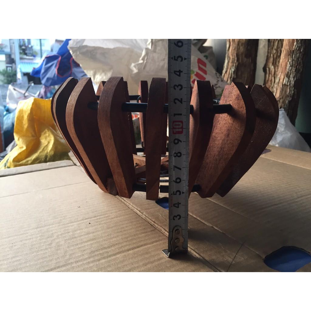 Combo 2 chậu gỗ Đường kính lọt lòng 20cm - Bí