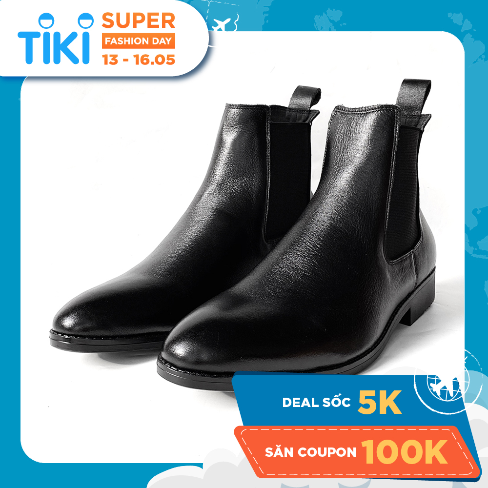 Giày Chelsea Boot Da Bò Thật TEFOSS HT650 Cổ Cao Thời Trang size 38-43 – 40