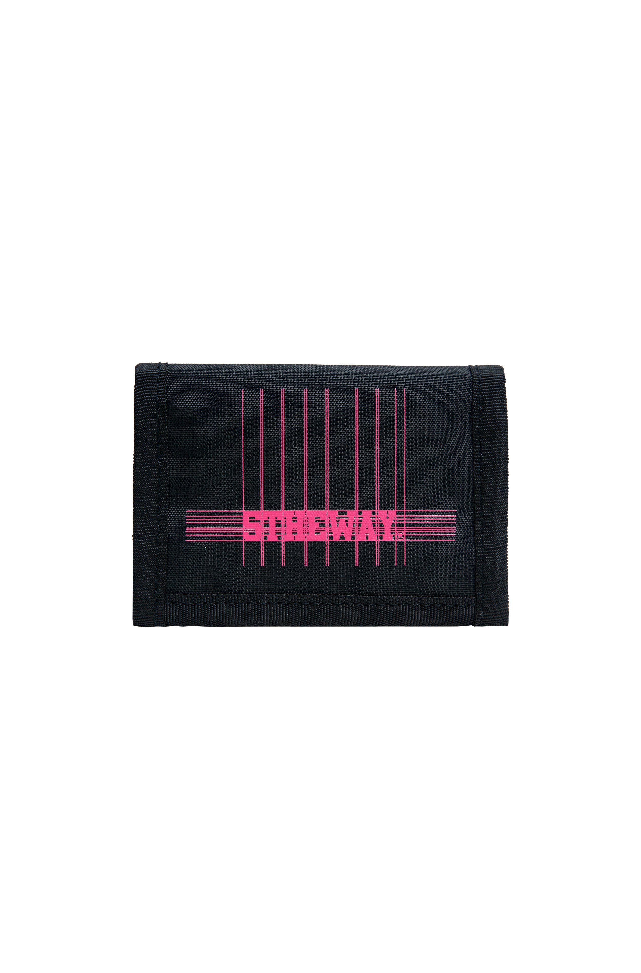 Ví Ngắn Đen Chữ Hồng 5THEWAY aka /PUBLIC ICON/ SQUARE WALLET in HOT PINK