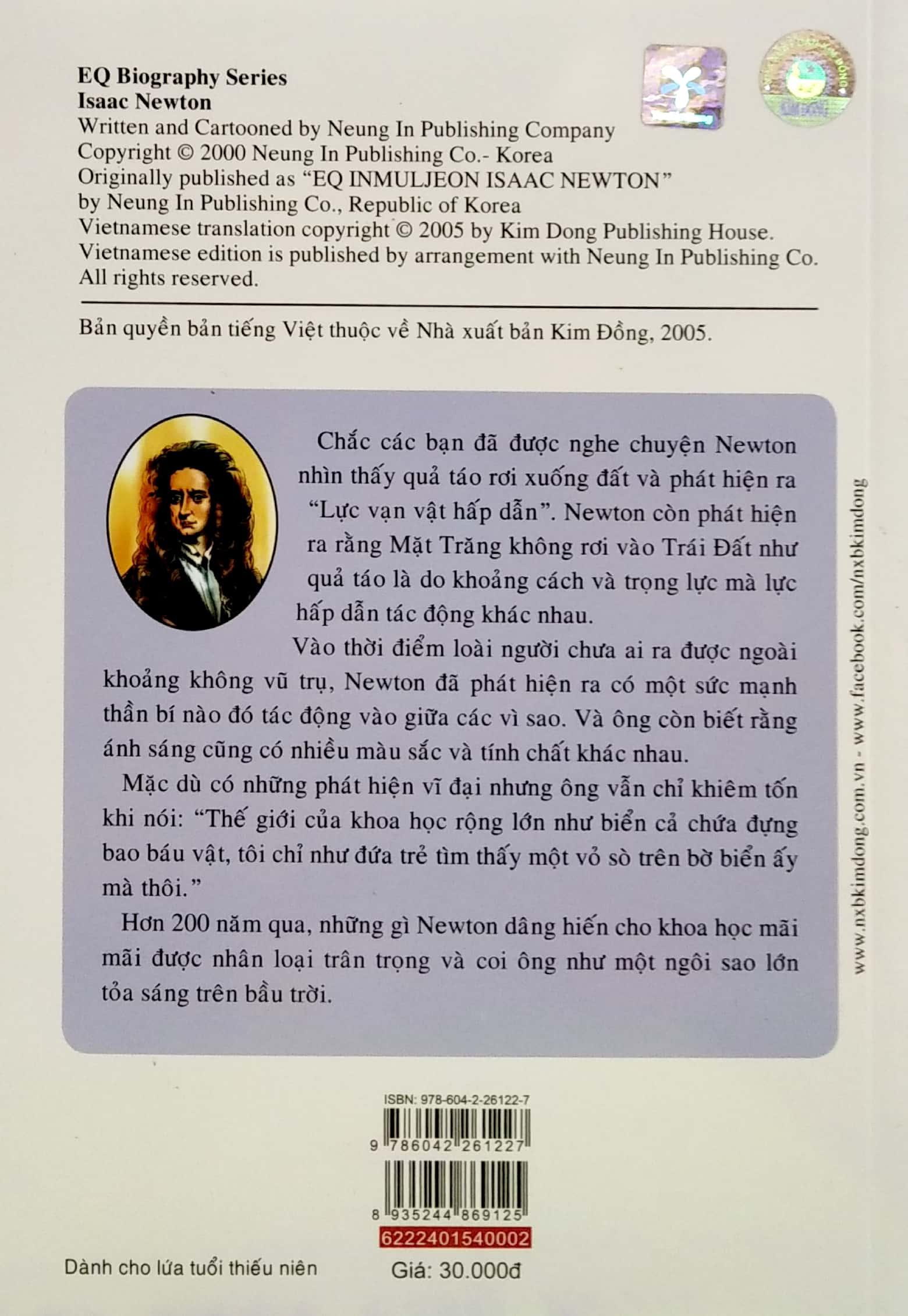 Danh Nhân Thế Giới: Newton (Tái Bản 2022)