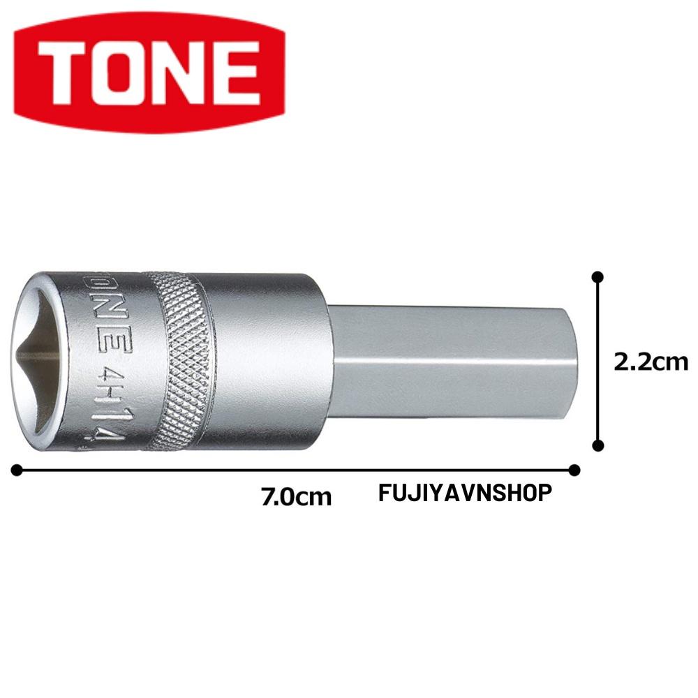 Đầu khẩu lục giác dài Tone HP4H-14 ra đầu lục giác 14mm