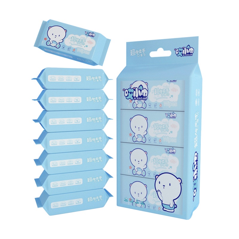 Khăn giấy ướt mini không mùi, nhiều hình dễ thương bỏ túi tiện lợi