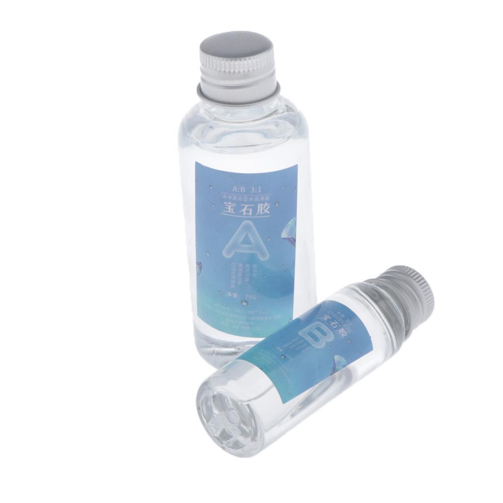 4 Bottles AB Clear Crystal Epoxy Resin Glue For DIY Crafts 3:1 10g Hard Glue