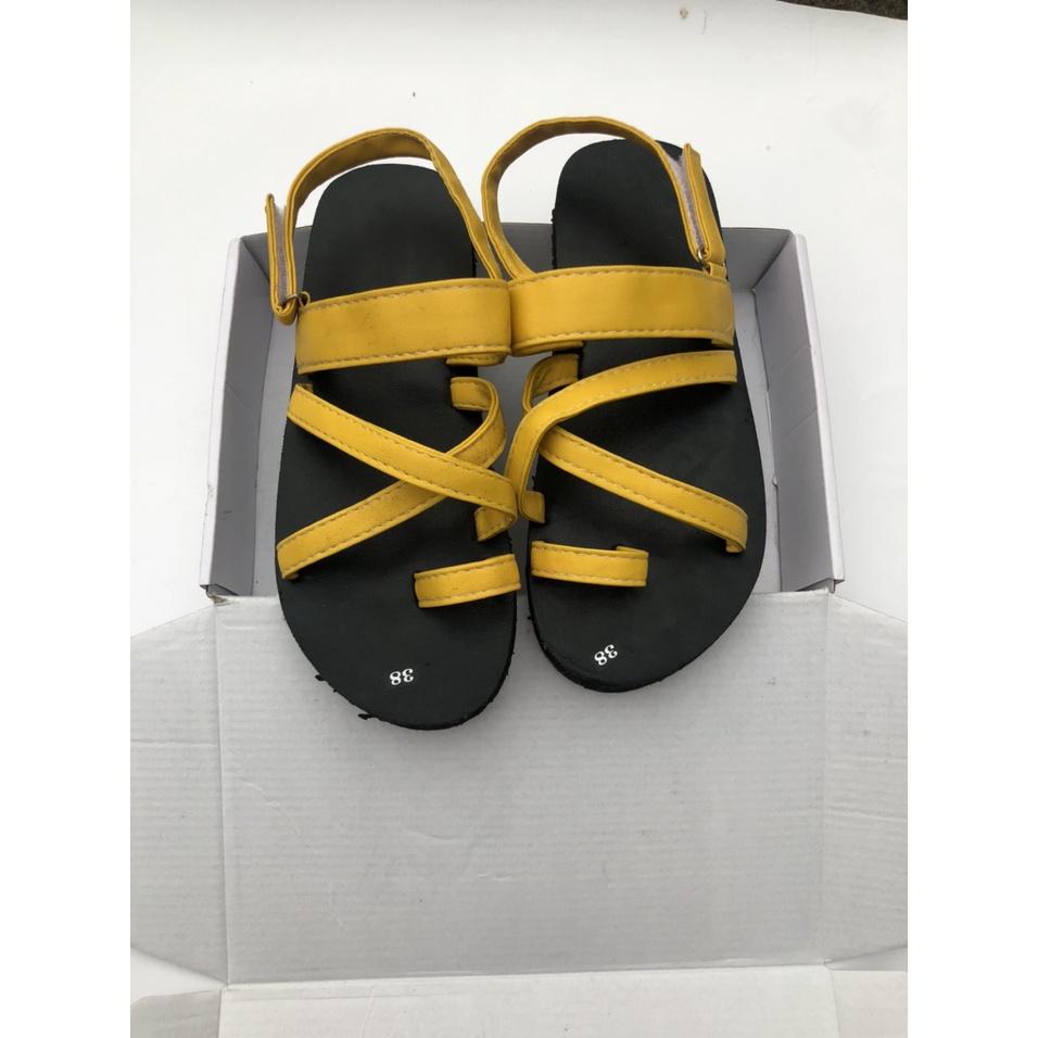 sandal đồng nai xăng đan nam nữ ( đế đen quai vàng ) size từ 34 nữ đến 43 nam